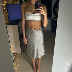 Speckled silver and black midi skirt or dress